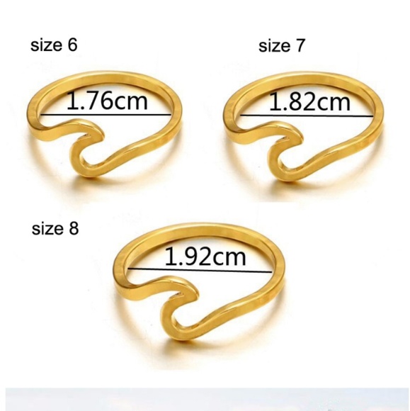 Rose Gold Minimalist Wave Simple Jewelry - Picture 4 of 4